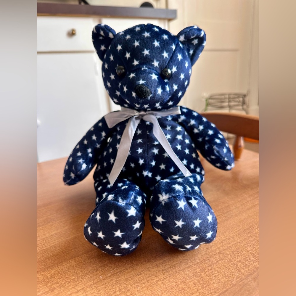 Starry Night Blue Stuffed Bear